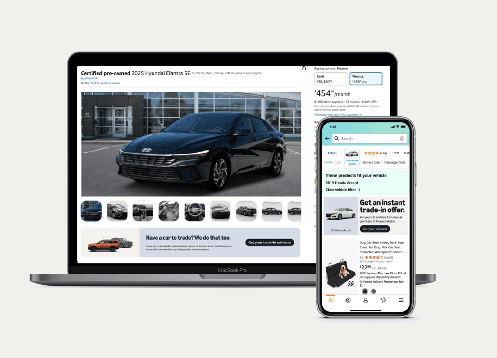 The trade-in landing page.