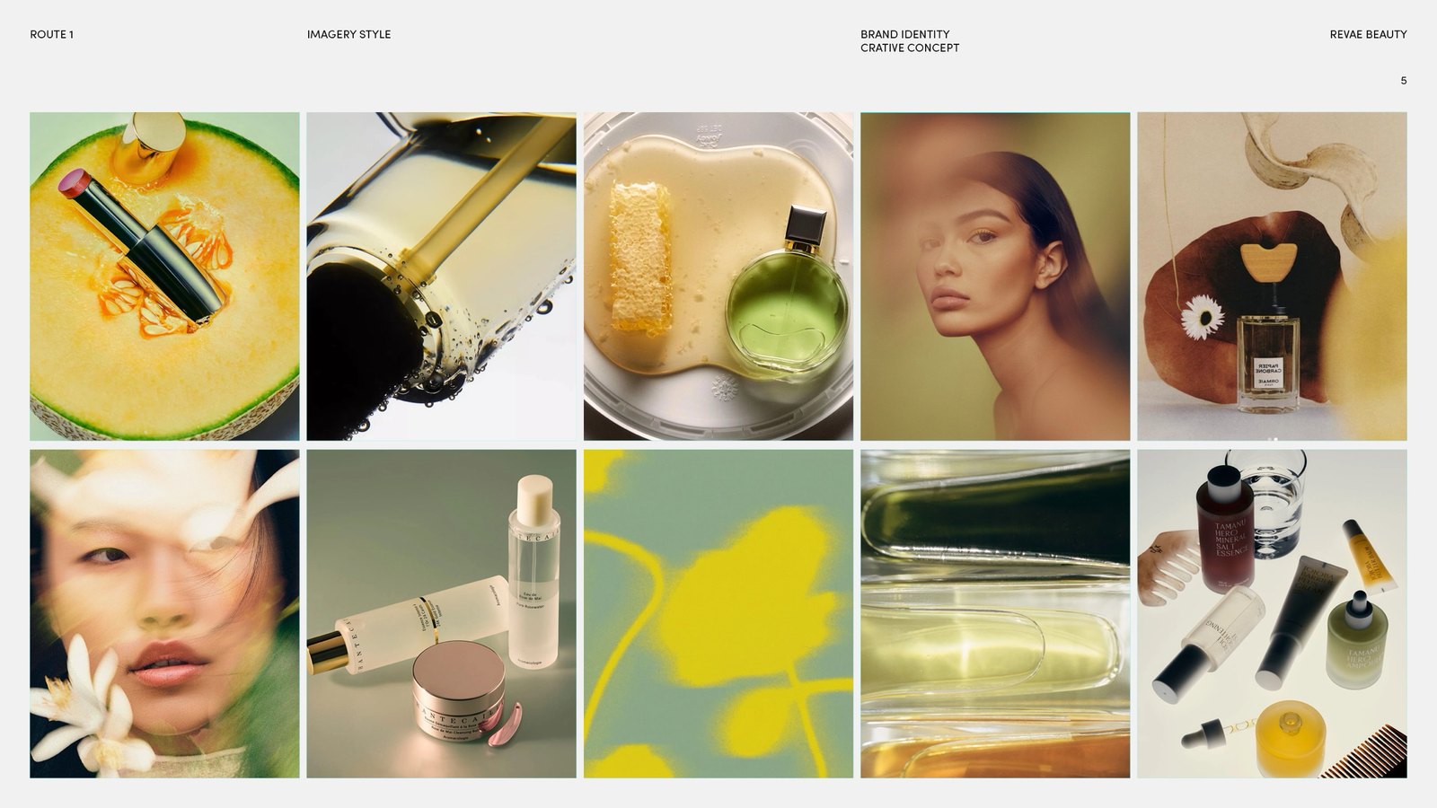 Imagery style, continued: product still lifes, botanicals and portraiture.